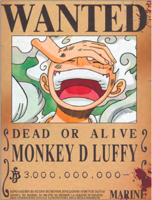 ONE PIECE LUFFY 3 000 000