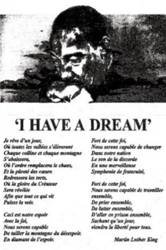 MARTIN LUTHER KING I HAVE A DREAM Version Française